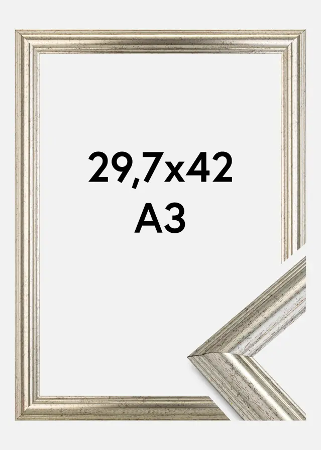 Galleri 1 Rahmen Västkusten Silber 29,7x42 cm (A3)