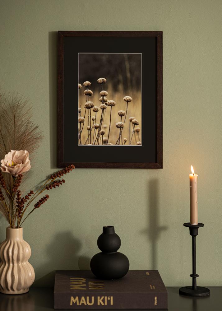 Ram med passepartou Rahmen Selection Walnuss 40x50 cm - Passepartout Schwarz 30x40 cm