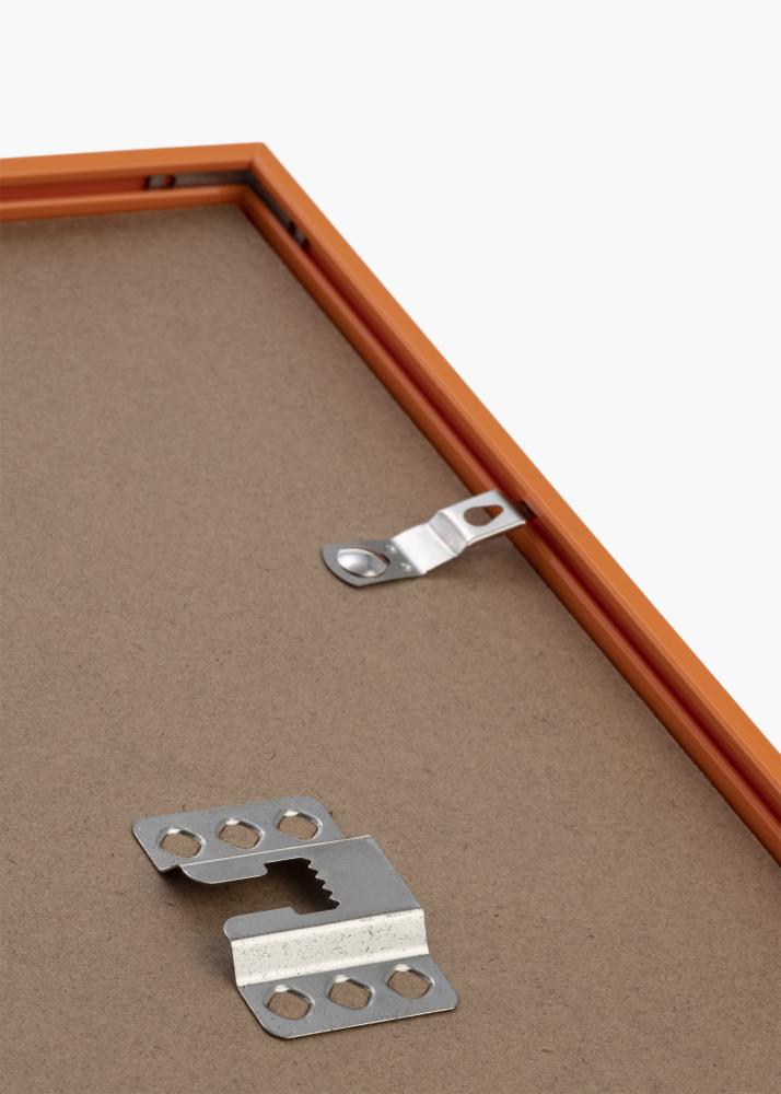 Ram med passepartou Rahmen New Lifestyle Helles Orange 50x70 cm - Passepartout Weiß 16x24 inches