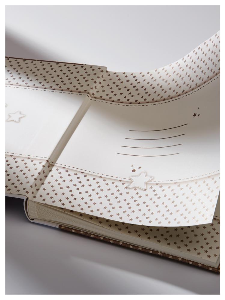 Walther Stars & Moon Album - 28x30,5 cm (50 weiße Seiten / 25 Blatt)