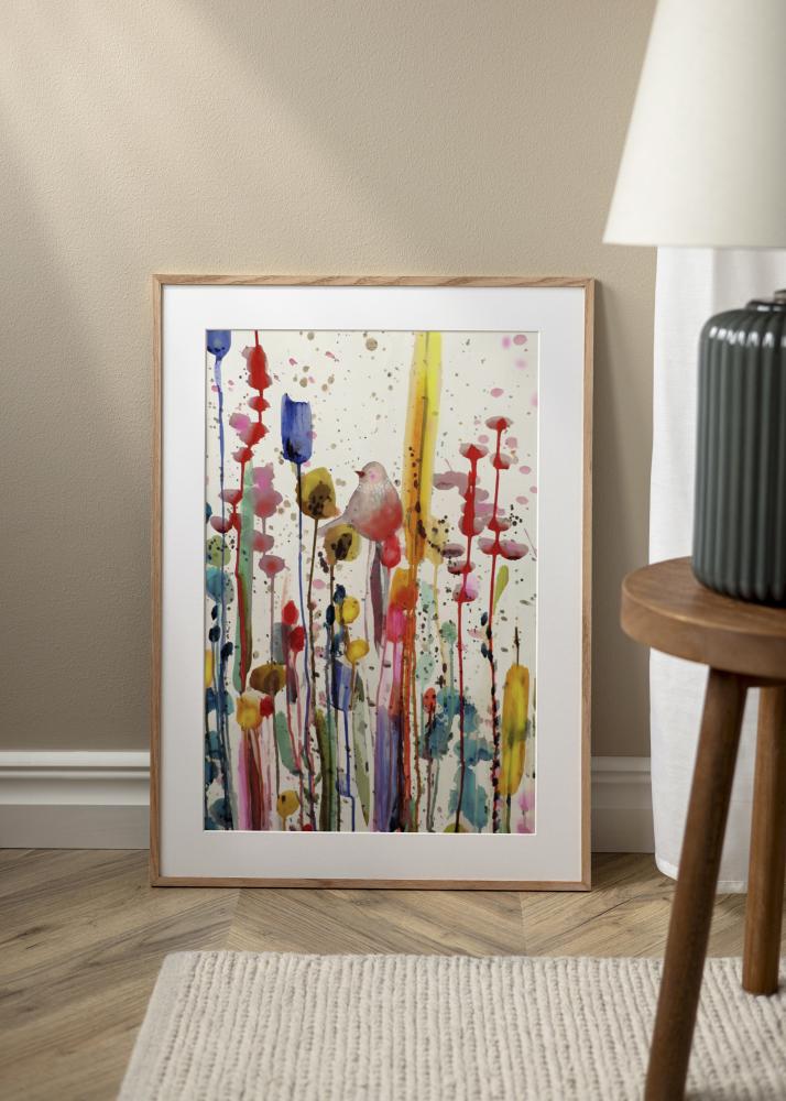 BGA Rahmen Schmale Eiche Acrylglas 32x32 cm