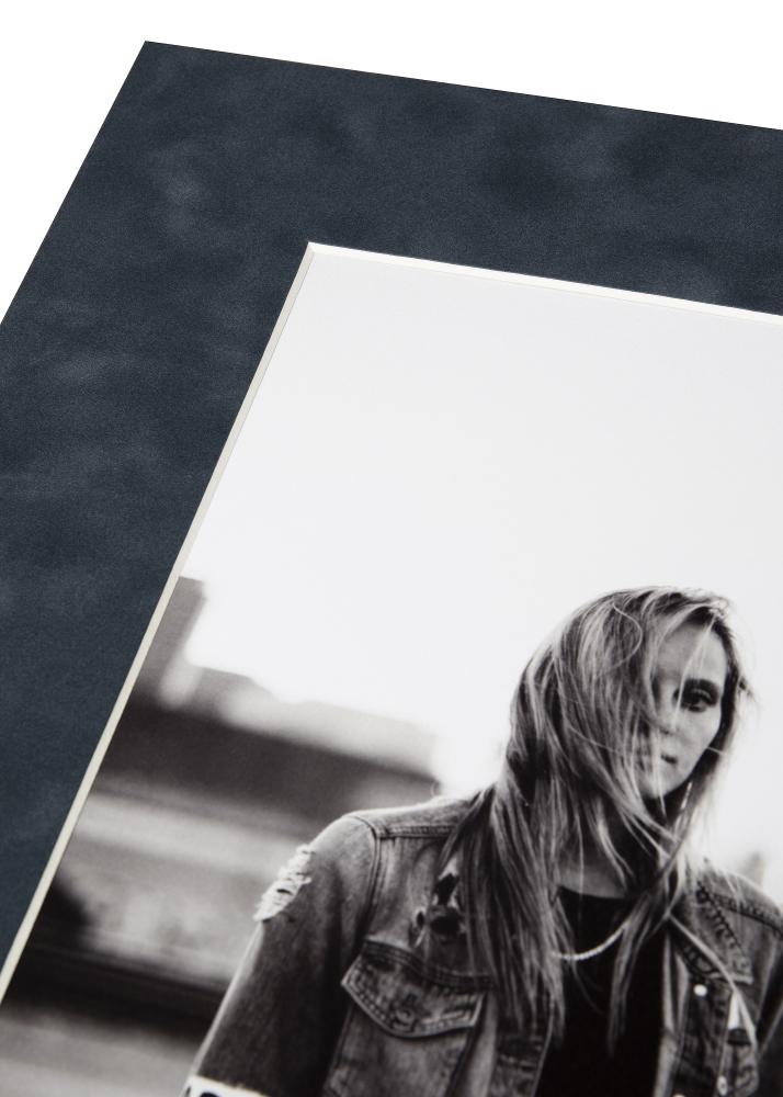 Egen tillverkning - Passepartouter Passepartout Suede Downpour - Maßanfertigung (Weißer Kern)