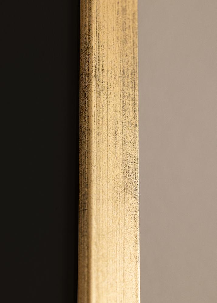 Ram med passepartou Rahmen Stilren Gold 50x60 cm - Passepartout Schwarz 37x46 cm