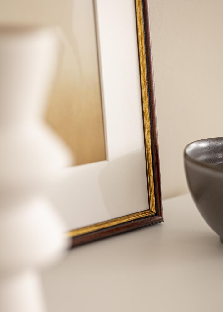 Ram med passepartou Rahmen Horndal Braun 30x80 cm - Passepartout Weiß 20x70 cm