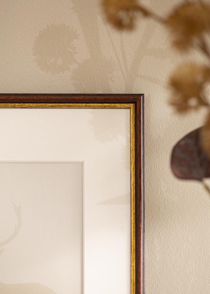 Ram med passepartou Rahmen Horndal Braun 30x80 cm - Passepartout Weiß 20x70 cm