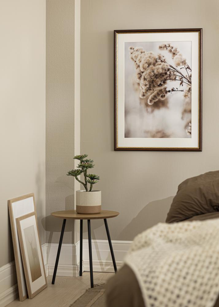 Ram med passepartou Rahmen Siljan Braun 55x55 cm - Passepartout Weiß 17x17 inches