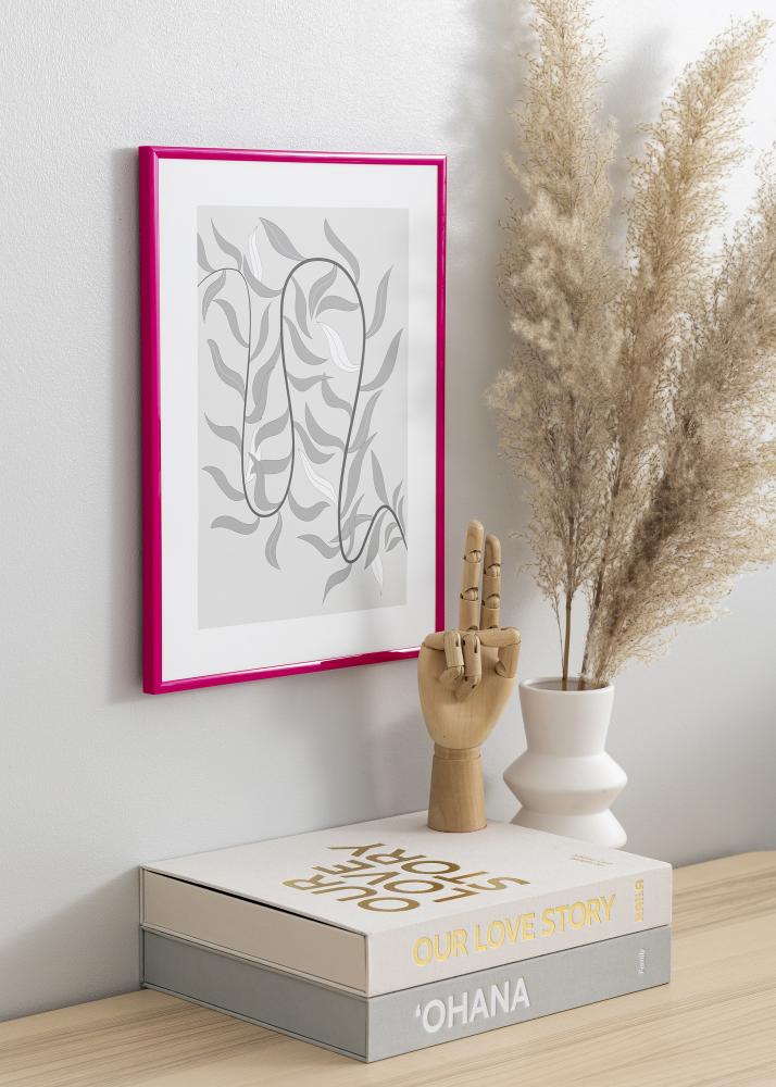 BGA Rahmen New Lifestyle Acrylglas Dunkelrosa 30x40 cm