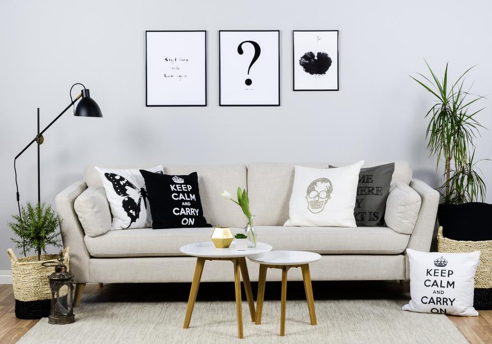 Bildverkstad Ask me - Weiß mit schwarzem Druck