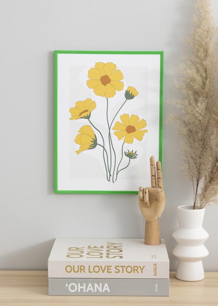 Ram med passepartou Rahmen New Lifestyle Grass Green 30x40 cm - Passepartout Schwarz 18x27 cm