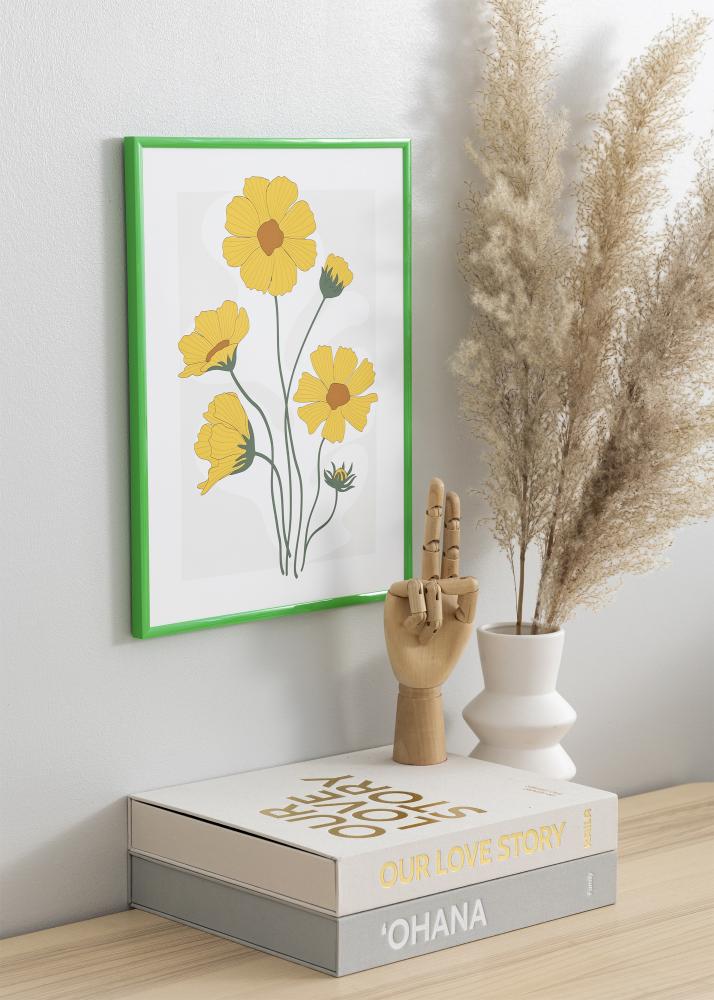 Ram med passepartou Rahmen New Lifestyle Grass Green 30x40 cm - Passepartout Schwarz 18x27 cm