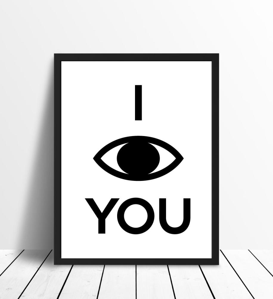 Bildverkstad I see you - Vit Poster