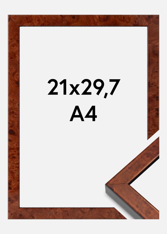 Mavanti Rahmen Hermes Acrylglas Burr Walnut 21x29,7 cm (A4)