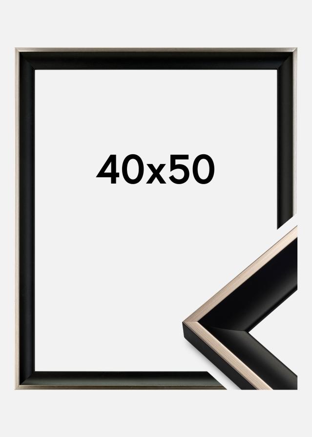 Galleri 1 Rahmen Öjaren Acrylglas Schwarz-Silber 40x50 cm