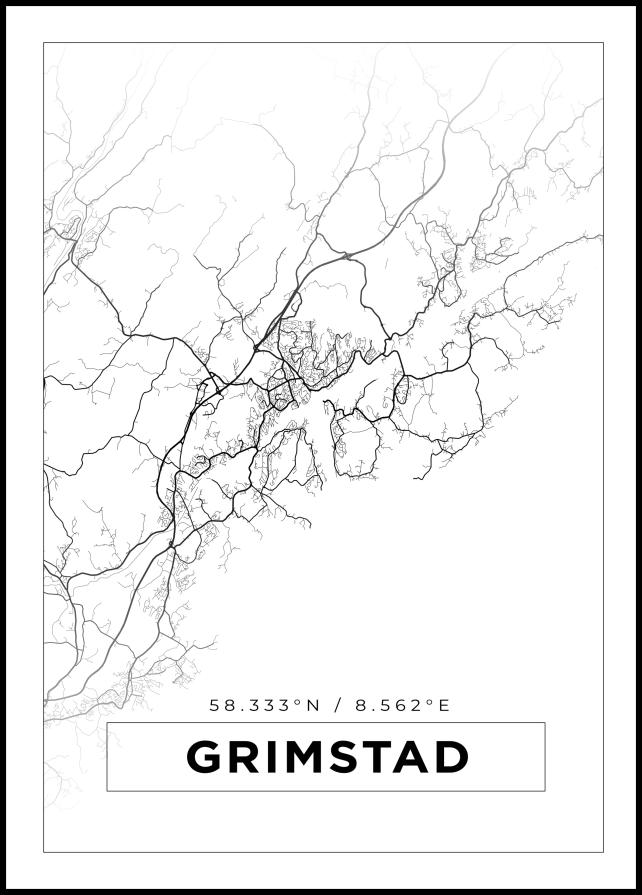 Bildverkstad Map - Grimstad - White