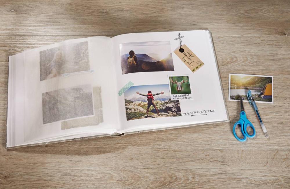 Walther Premium Album Schwarz 38x38 cm (100 weiße Seiten / 50 Blatt)