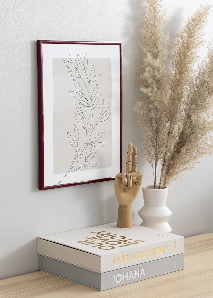 Ram med passepartou Rahmen New Lifestyle Dunkelrot 70x100 cm - Passepartout Schwarz 24x36 inches