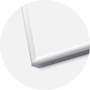 Ram med passepartou Rahmen Poster Frame Aluminum Silber 70x100 cm - Passepartout Weiß 60x90 cm