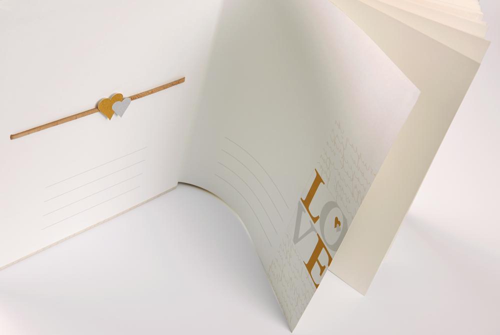 Walther Comunità Hochzeitsalbum - 28x30,5 cm (50 weiße Seiten / 25 Blatt)