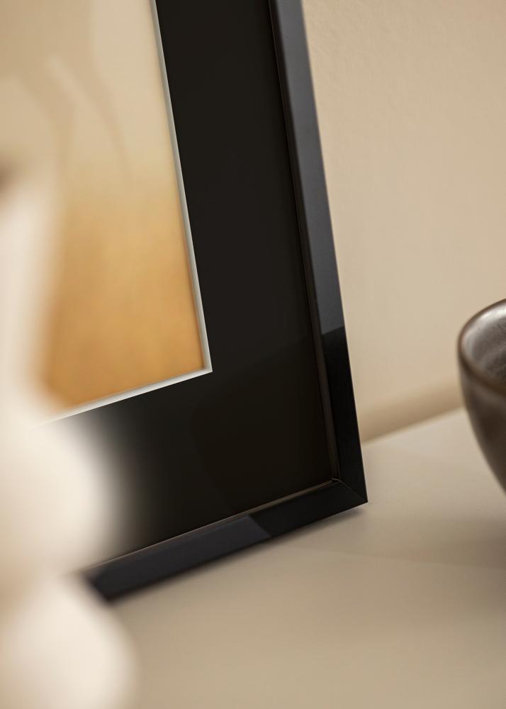 Ram med passepartou Rahmen E-Line Schwarz 30x40 cm - Passepartout Schwarz 8x12 inches