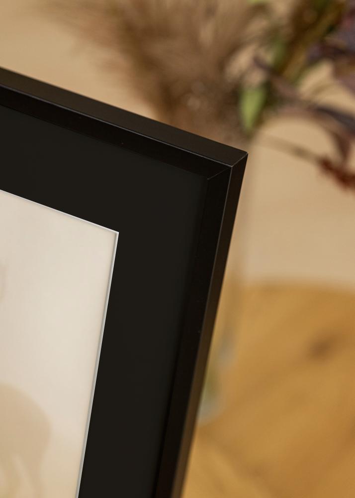 Ram med passepartou Rahmen E-Line Schwarz 30x40 cm - Passepartout Schwarz 8x12 inches