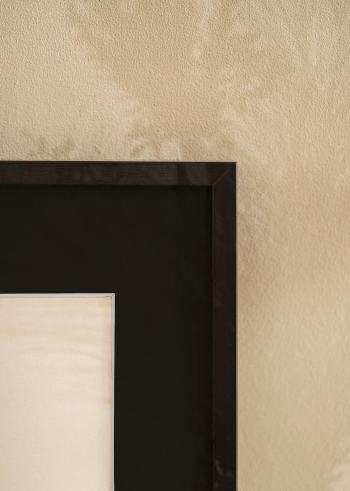 Ram med passepartou Rahmen E-Line Schwarz 30x40 cm - Passepartout Schwarz 8x12 inches