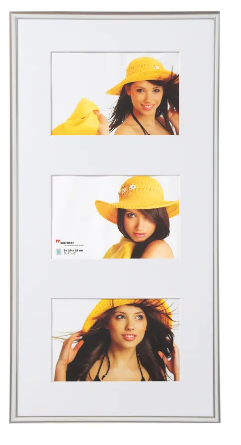 Walther New Lifestyle Collage-Rahmen Silber - 3 Bilder (13x18 cm)