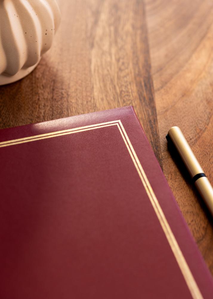 BGA Classico Fotoalbum Rot - 30x33 cm (100 Weiße Seiten / 50 Blatt)