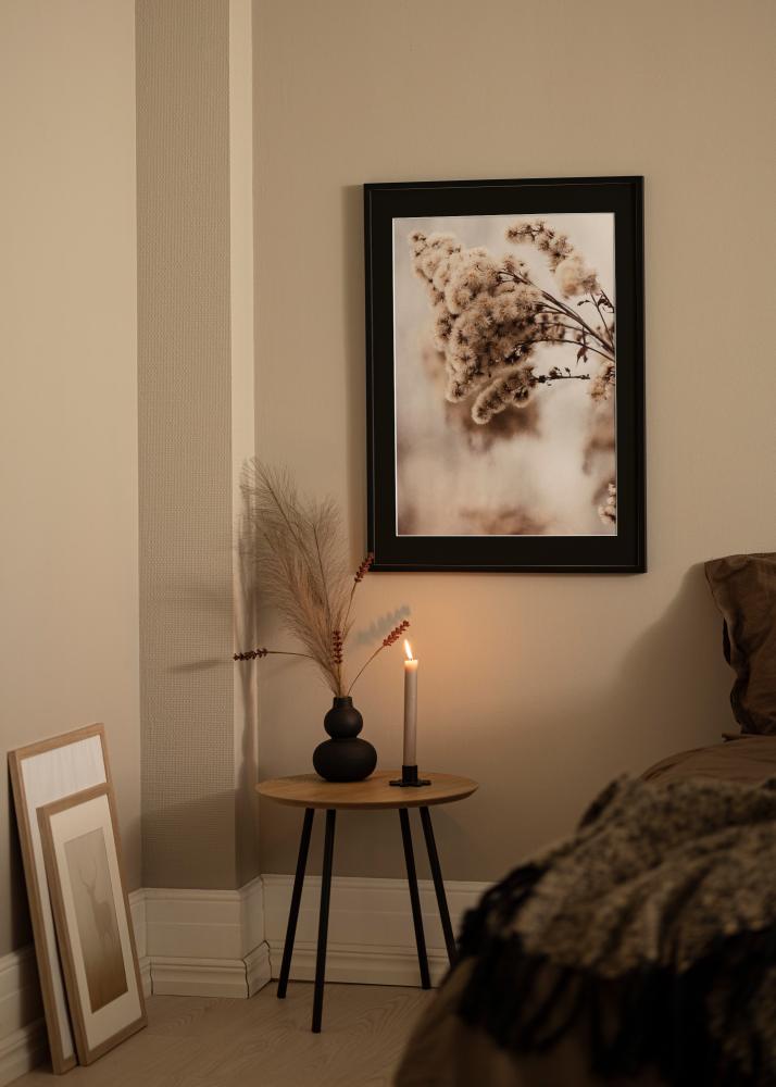 Ram med passepartou Rahmen E-Line Schwarz 30x40 cm - Passepartout Schwarz 8x12 inches