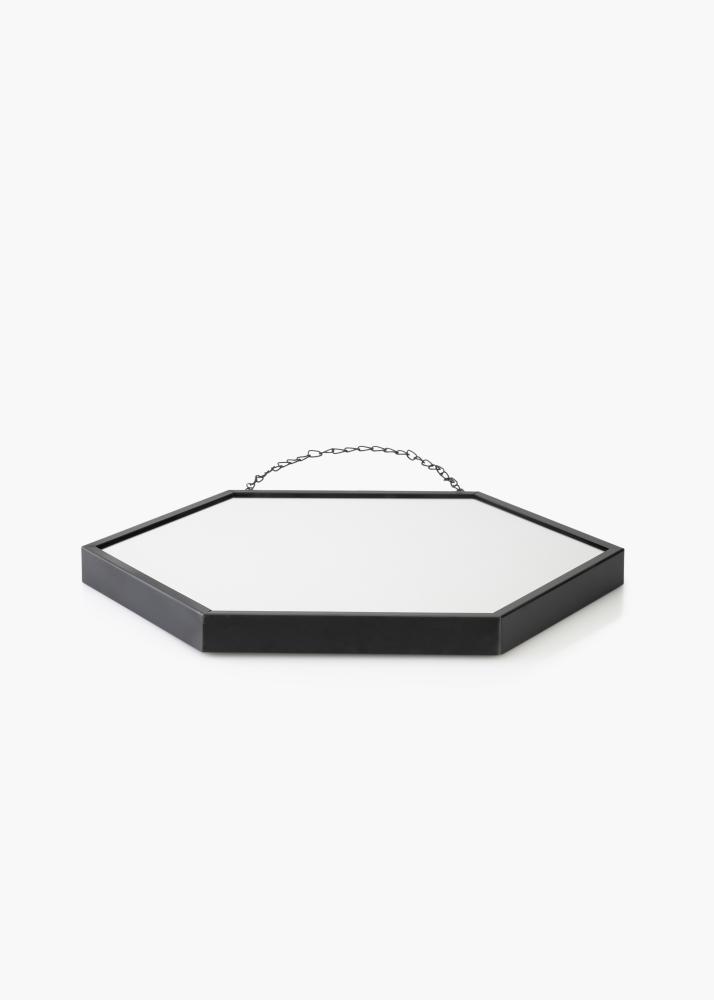 KAILA KAILA Spiegel Hex Chain - Schwarz 39x45 cm