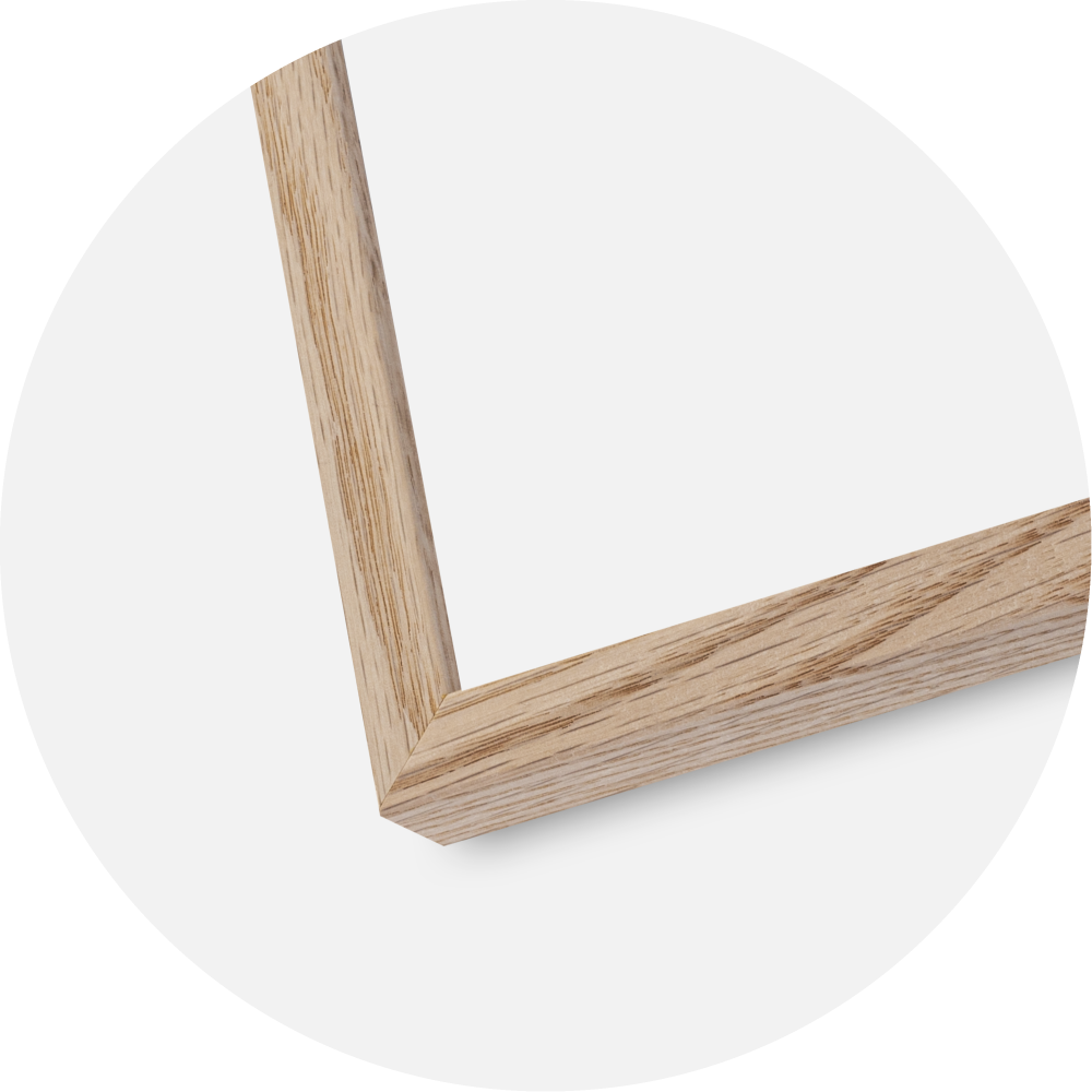 Ram med passepartou Rahmen E-Line Wide Eiche 70x100 cm - Passepartout Schwarz 59,4x84 cm