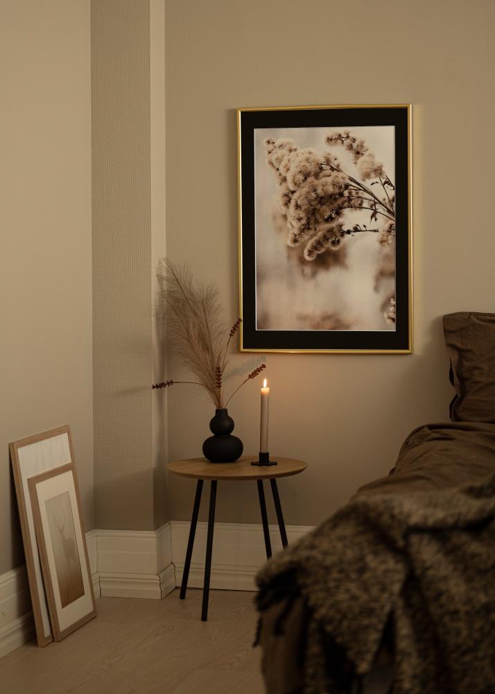 Ram med passepartou Rahmen Victoria Gold 30x40 cm - Passepartout Schwarz 20x28 cm