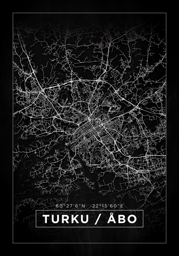 Bildverkstad Map - Turku / Åbo - Black