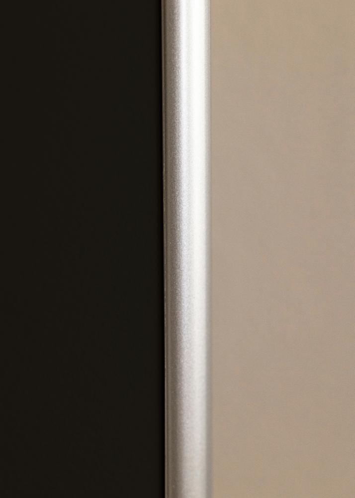 Ram med passepartou Rahmen Victoria Silber 50x70 cm - Passepartout Schwarz 33x56 cm