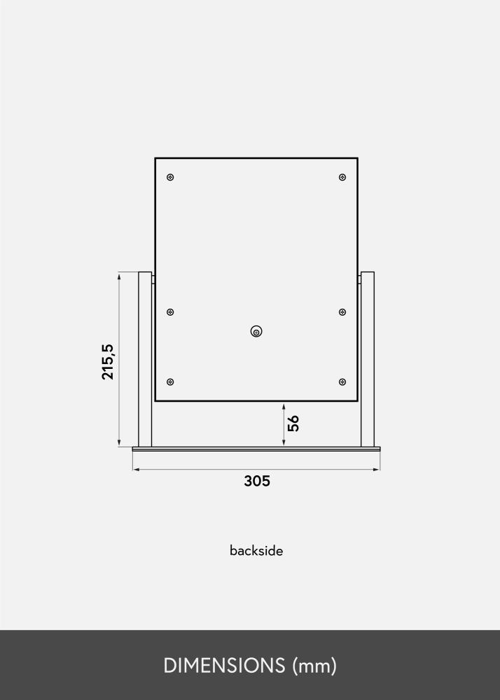 KAILA KAILA Kosmetikspiegel VII Weiß - 30x36 cm