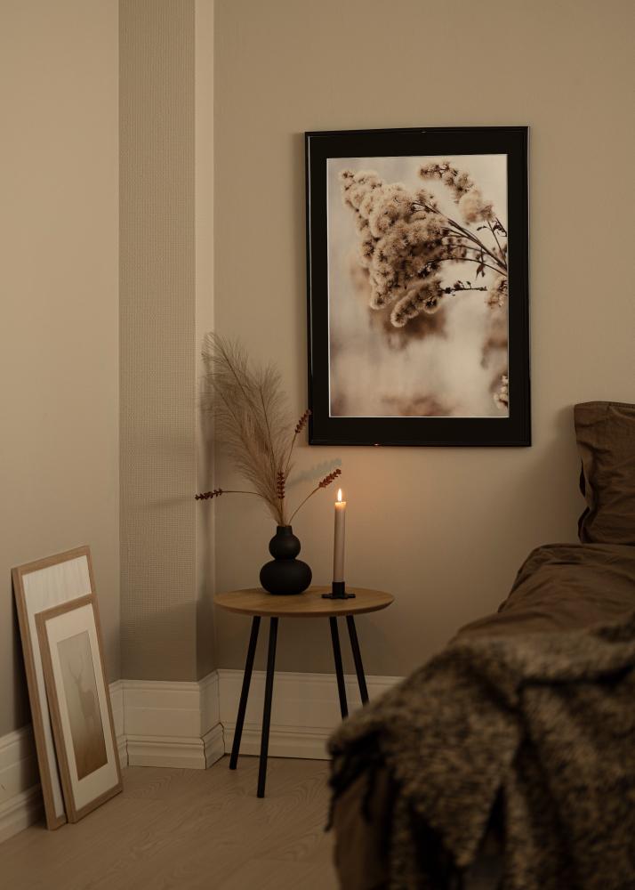 Ram med passepartou Rahmen Victoria Schwarz 13x18 cm - Passepartout Schwarz 3,5x5 inches