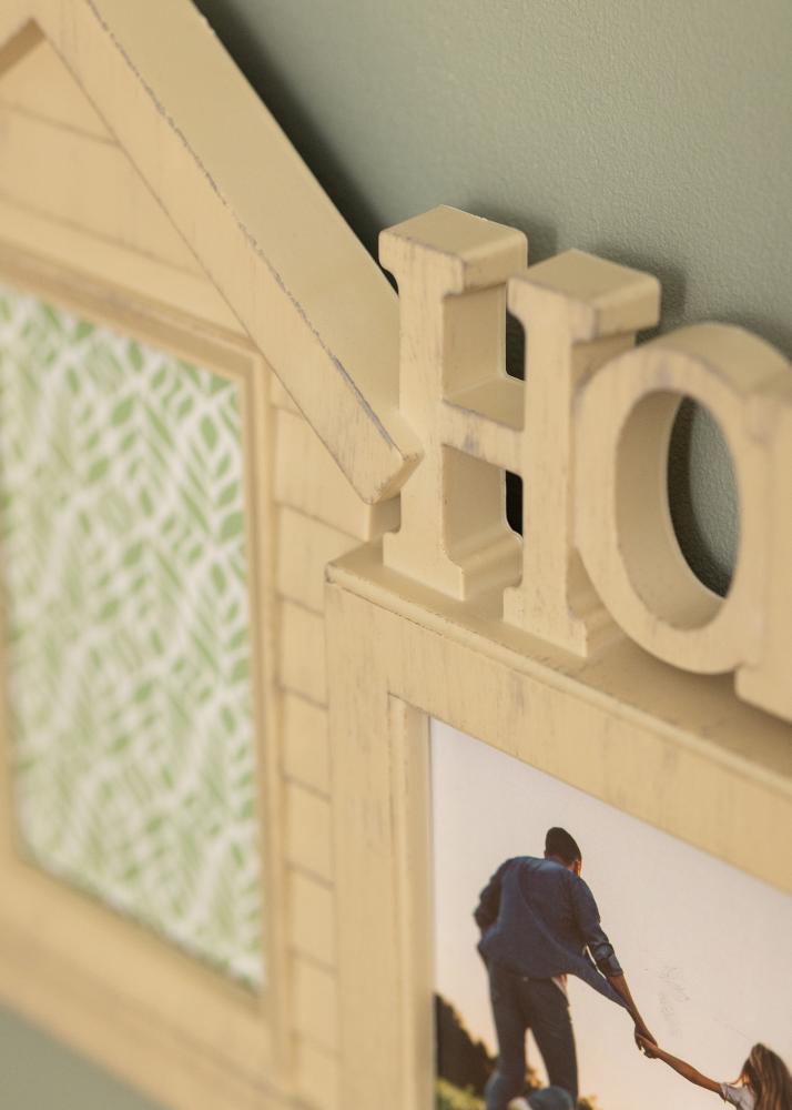 BGA Home Collage-Rahmen Creme - 3 Bilder