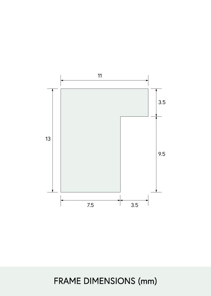 BGA Rahmen Schmale Eiche Acrylglas 32x32 cm