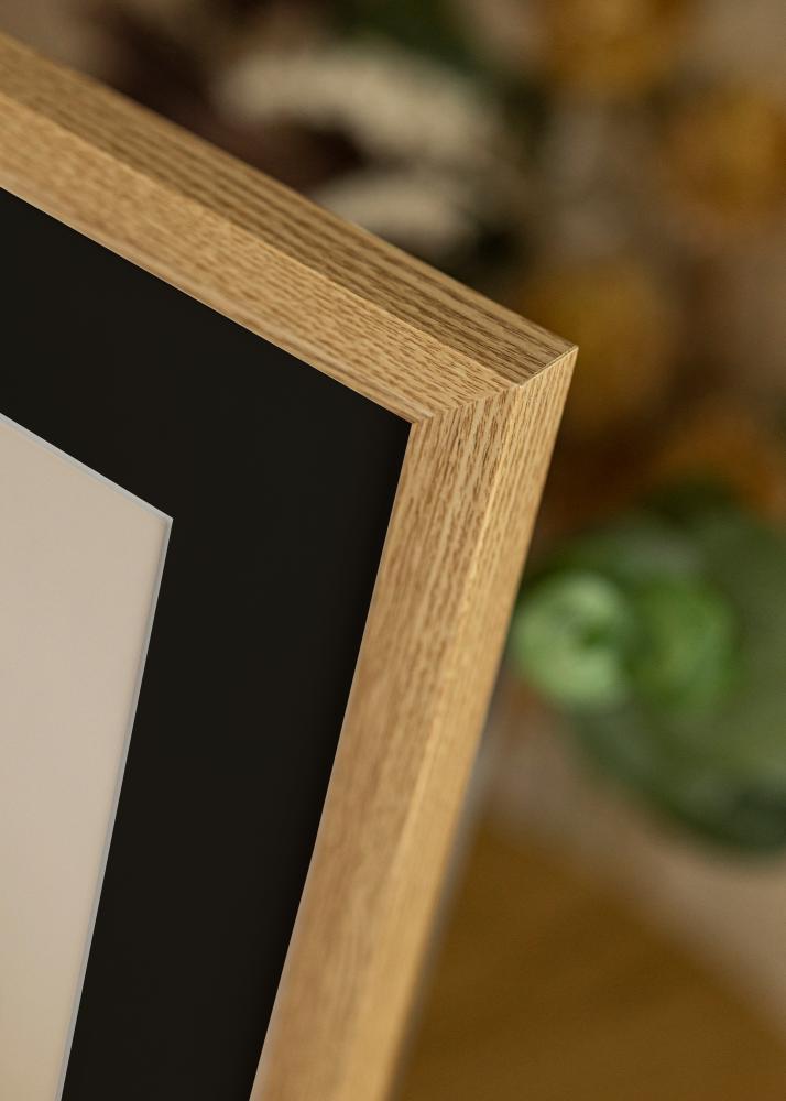 Ram med passepartou Rahmen Selection Eiche 40x50 cm - Passepartout Schwarz 30x40 cm
