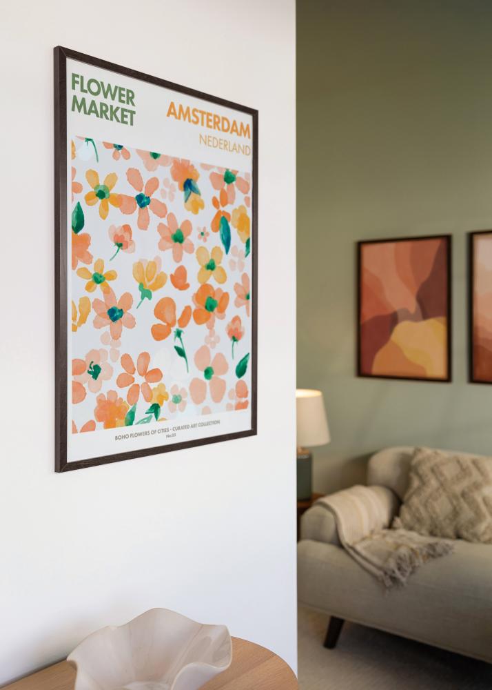 BGA Rahmen Trendy Acrylglas Walnuss 50x70 cm