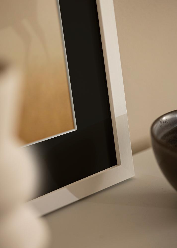 Ram med passepartou Rahmen Selection Weiß 40x50 cm - Passepartout Schwarz 29,7x42 cm (A3)