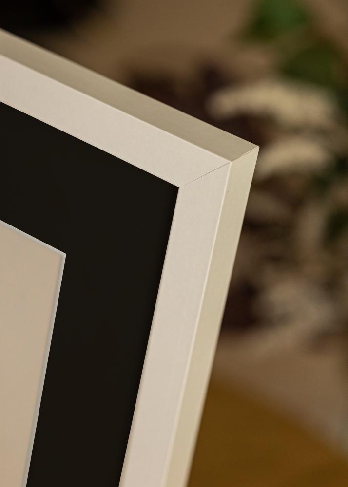 Ram med passepartou Rahmen Selection Weiß 40x50 cm - Passepartout Schwarz 29,7x42 cm (A3)