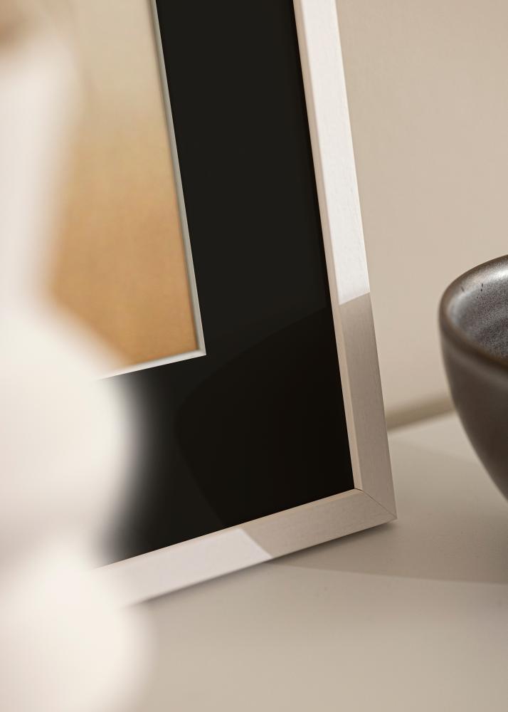 Ram med passepartou Rahmen Edsbyn Weiß 18x18 cm - Passepartout Schwarz 12x12 cm