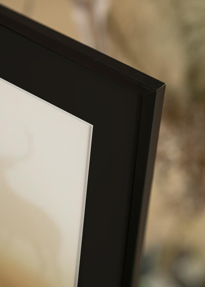 Ram med passepartou Bilderrahmen Edsbyn Schwarz 18x18 cm - Passepartout Schwarz 12x12 cm