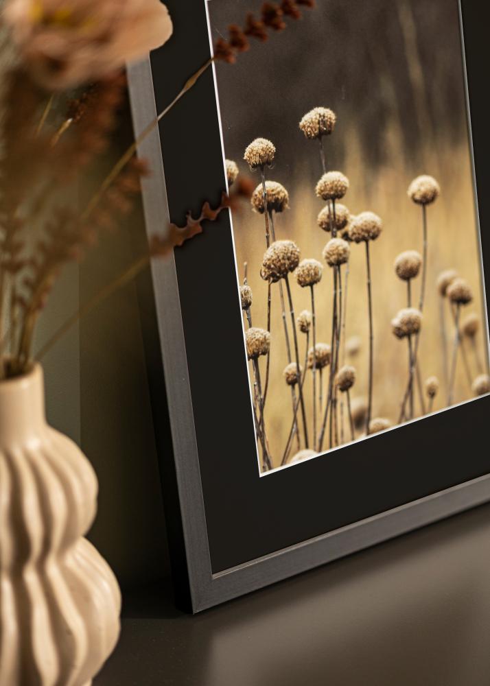 Ram med passepartou Rahmen Selection Schwarz 40x50 cm - Passepartout Schwarz 30x40 cm