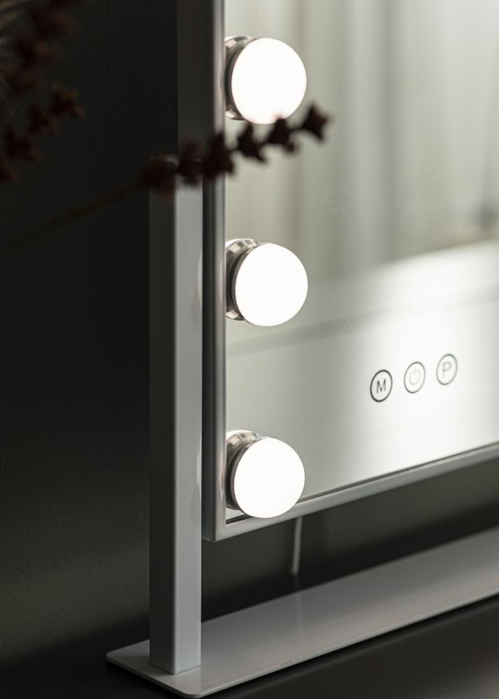 KAILA KAILA Kosmetikspiegel Hollywood 9 Weiß 25x30 cm