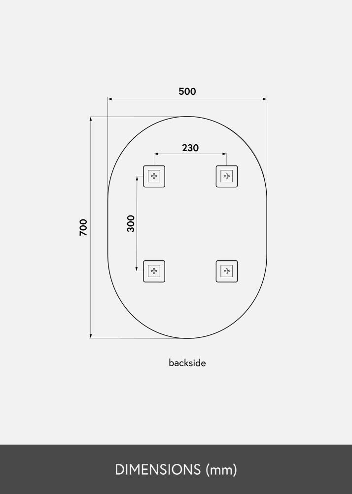 KAILA KAILA Spiegel Oval Rose Gold 50x70 cm