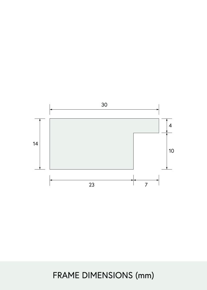BGA BGA Select Wide Acrylglas Schwarz 70x100 cm