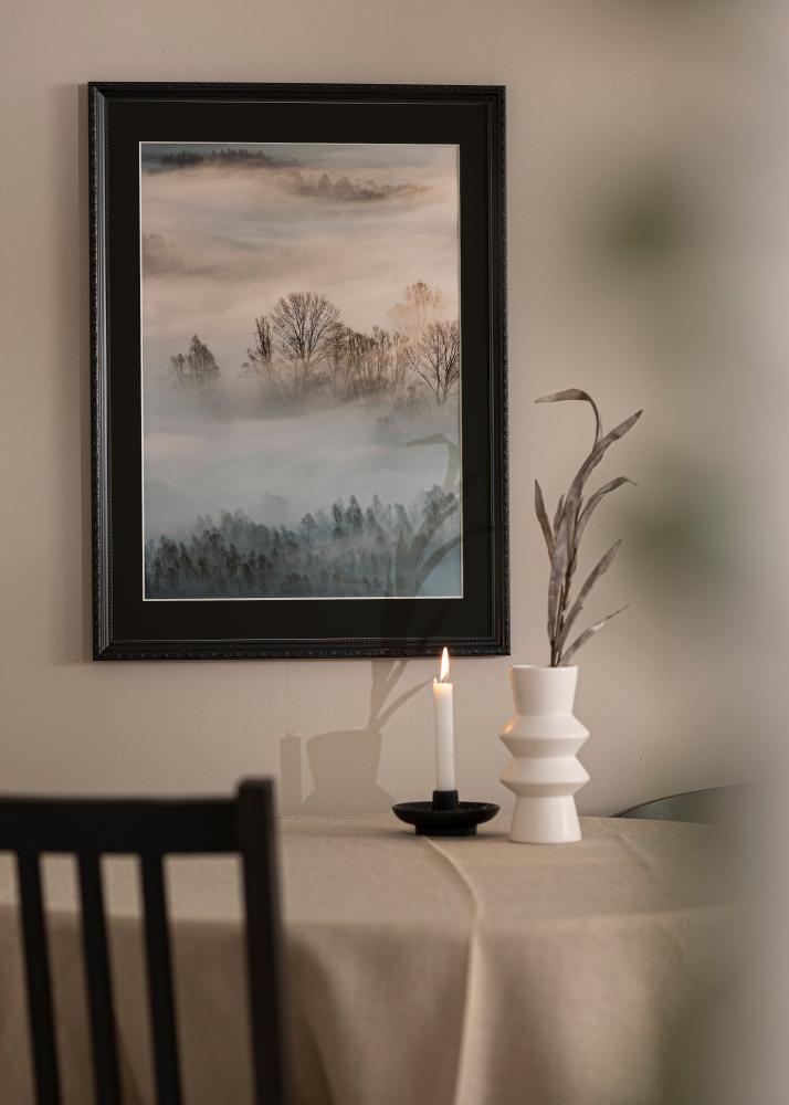 Ram med passepartou Rahmen Abisko Schwarz 60x90 cm - Passepartout Schwarz 40x70 cm