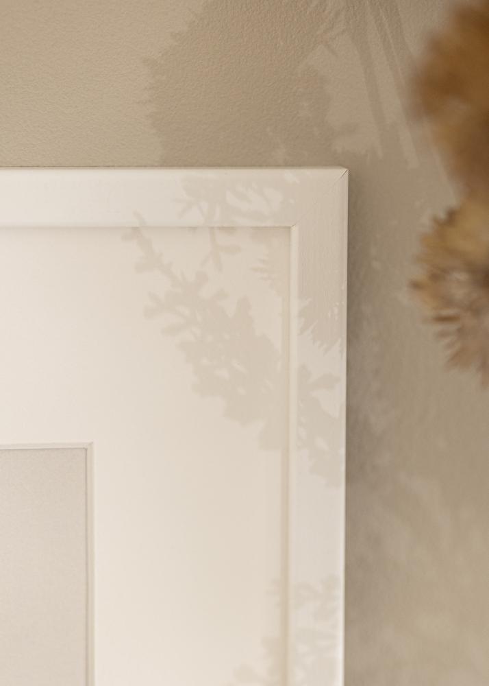 Ram med passepartou Rahmen Kaspar Weiß 50x70 cm - Passepartout Weiß 16x24 inches