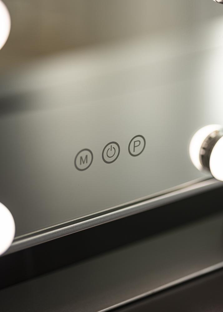 KAILA KAILA Kosmetikspiegel Hollywood 6 Silber 25x30 cm